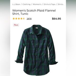 LL Bean women’s long sleeve button down shirt.